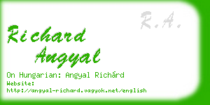 richard angyal business card
