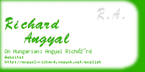 richard angyal business card